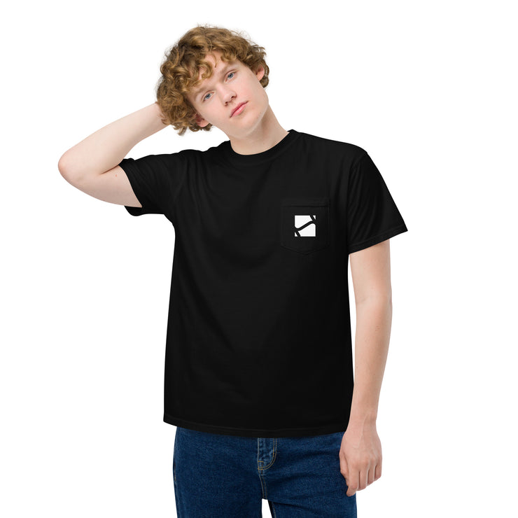 Unisex garment-dyed pocket t-shirt